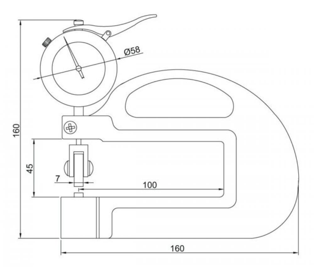 Film thickness gauge dimensions