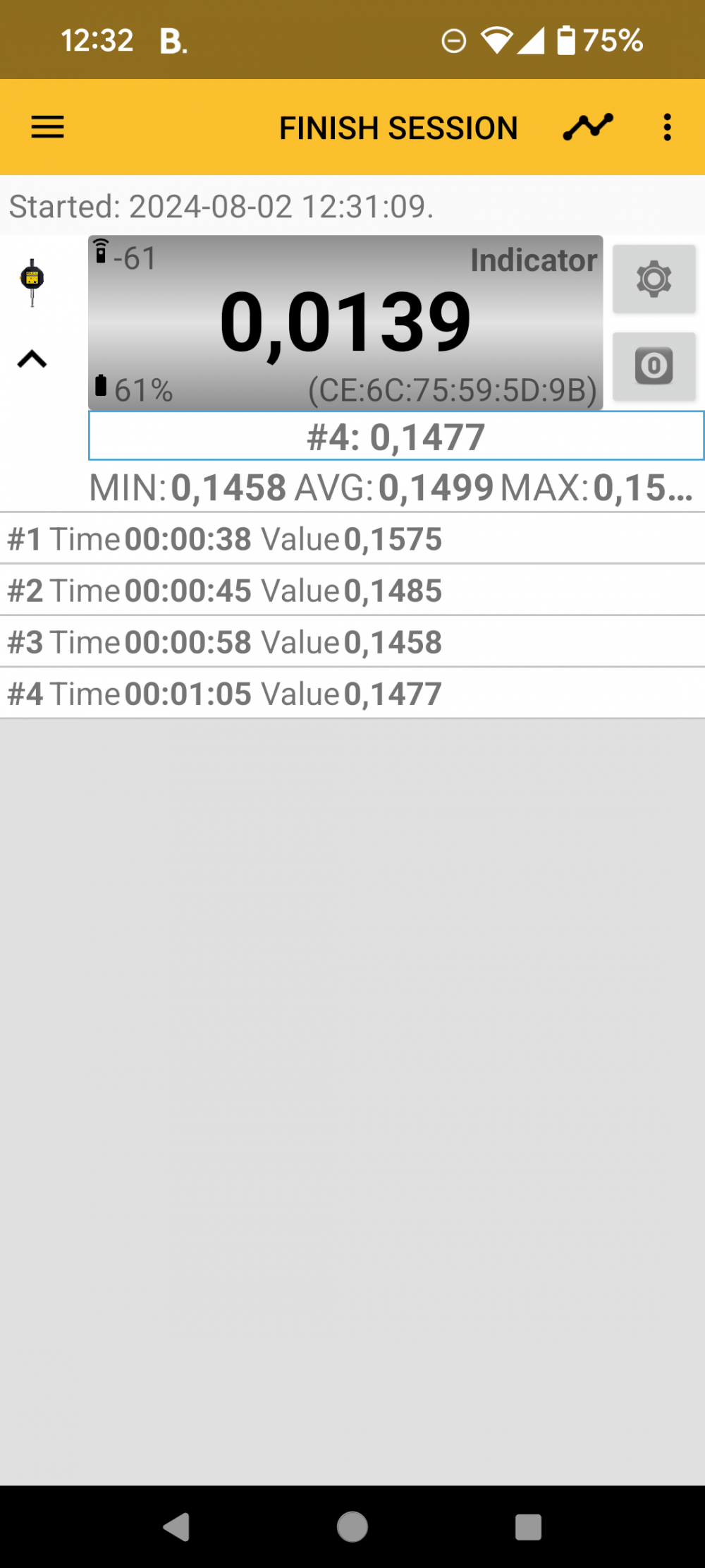 Thickness gauge app