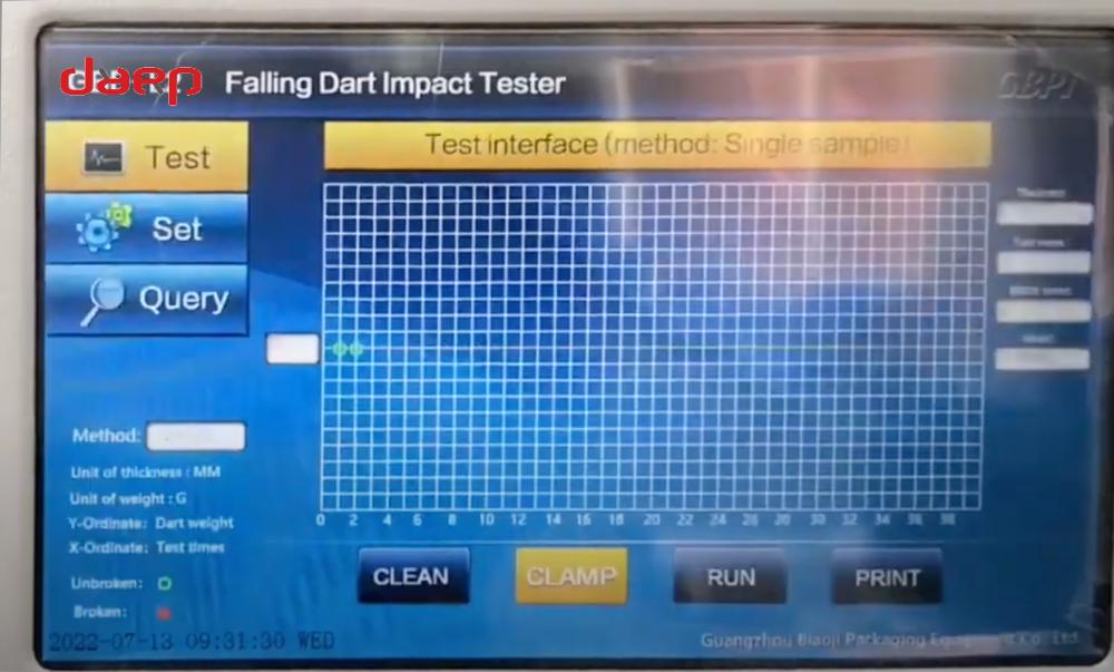 falling dart color touch screen
